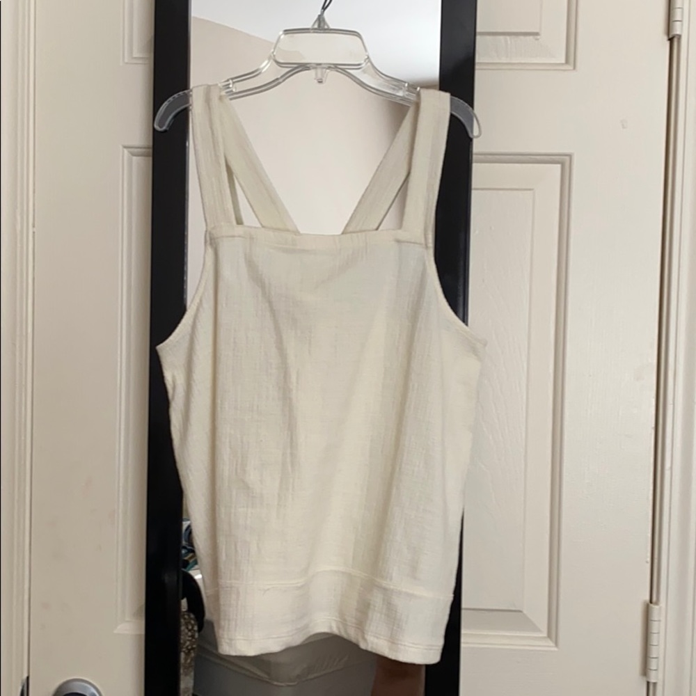 Madewell Cream Ribbed Tee